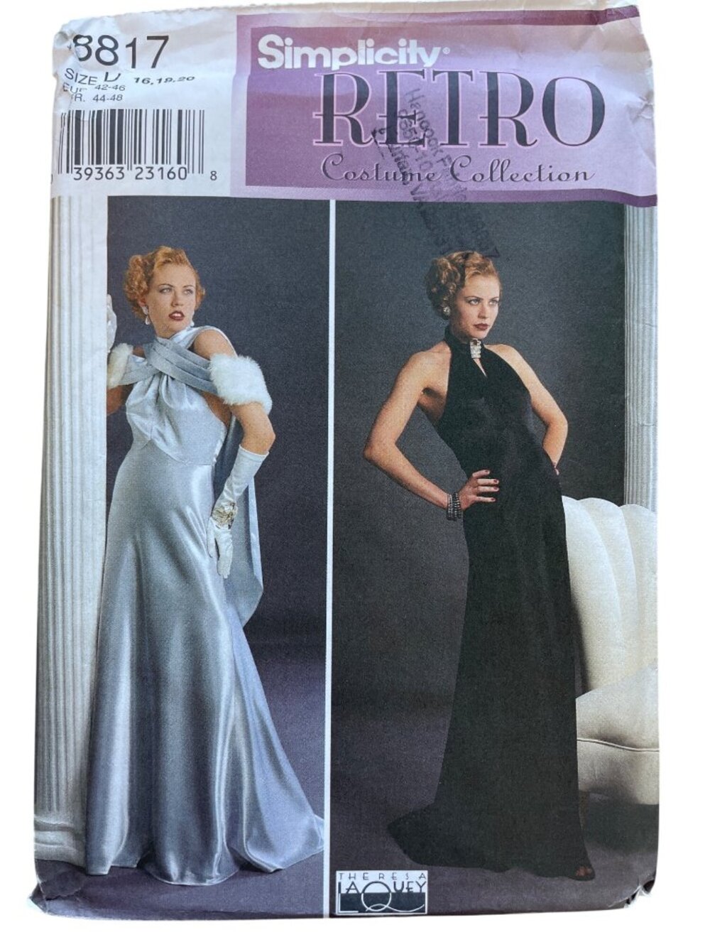 Simplicity 8817 Sewing Pattern Gatsby 1920 Size 16-20 Misses Evening Dress UNCUT